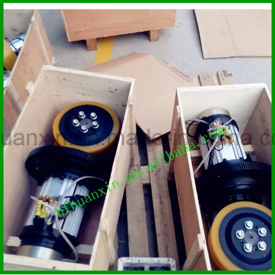 フォークリフト業界用 PU タイヤドライブアセンブリ 230mm 16nM ドライブユニット 1.5kW AC モーター 3200rpm ホイスト電動パレットトラックホイール用