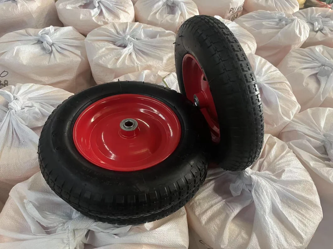 Skystar Heavy Duty Solid Rubber Polyurethane Foaming Flat Free PU Foam Trolley Wheelbarrow Wheels