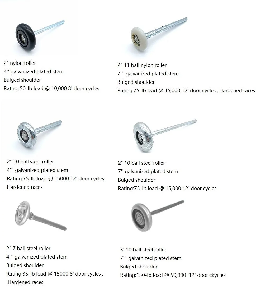 European Style Steel Roller Nylon Sectional Garage Door Roller Wheels for Industrial Door