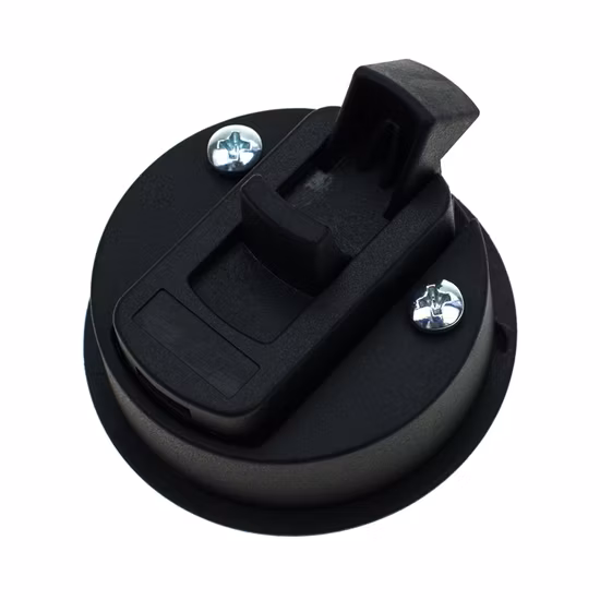 Yh1328 黒亜鉛合金ラウンドロックフラットキャビネットドアラウンドヘッドロック RV ドアロックマリンフロアロック