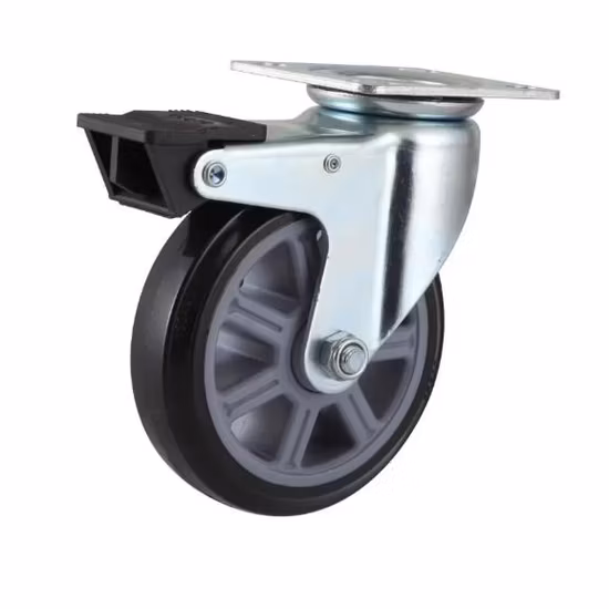 8 "X2" モルドン ポリウレタン足場ホイール、1-3/8 インチ ステム付き。